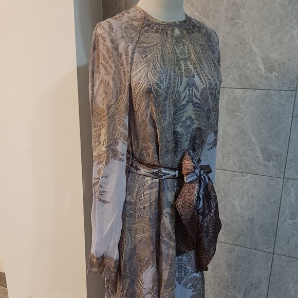 ZIMMERMANN Belted printed chiffon maxi dress - Picture 4 of 14